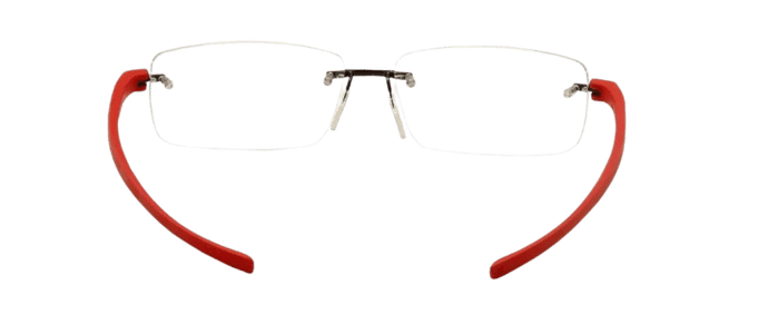 TAG HEUER Reflex 3 Black Red EyeGlasses Frame TH 3942 002 6015