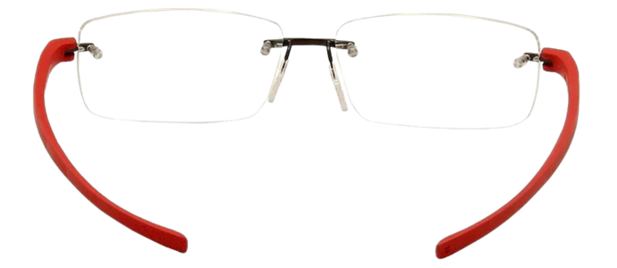 TAG HEUER Reflex 3 Black Red EyeGlasses Frame TH 3942 002 6015
