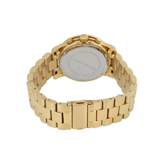 NEW Authentic Michael Kors Runway Stainless Steel Gold Ladies Wrist Watch MK5055