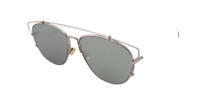 NEW Genuine Christian DIOR TECHNOLOGIC Pink White Mirror Pilot Sunglasses TVG 0T