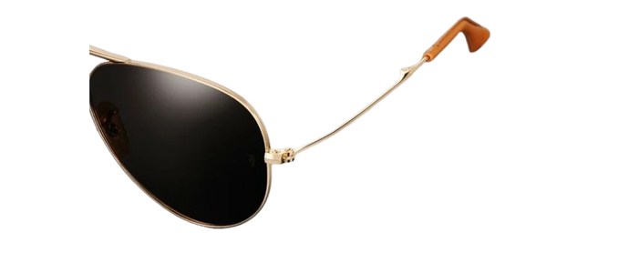 Ray-Ban 22kt Gold Plated Unisex Sunglasses RB 3479KQ 001/M7 58mm