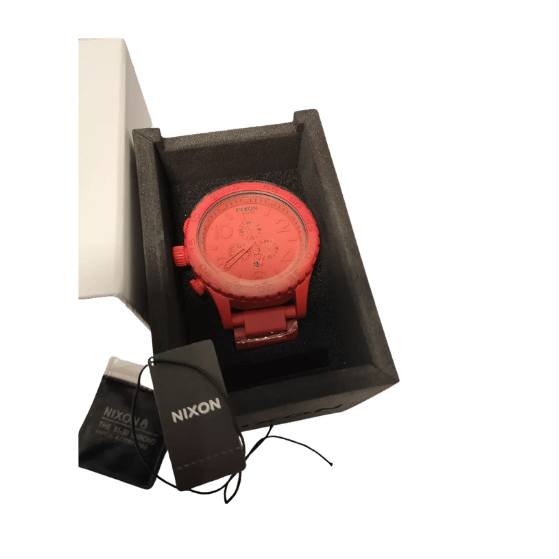 Nixon 51-30 Chrono All Red Metal Strap Mens 51mm Watch A083-191-00