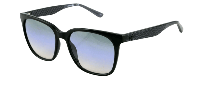 RARE New Genuine LACOSTE Black Grey Blue Square Full Rim Sunglasses L861S 001