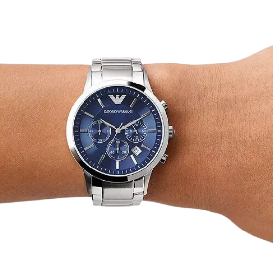 EMPORIO ARMANI Chronograph 43mm Navy Blue Dial Men's Watch AR2448