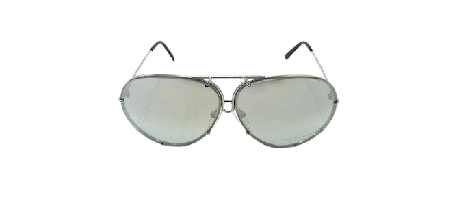 NEW Authentic PORSCHE DESIGN Silver Titanium Aviator Sunglasses P 8478 B 66 MM L