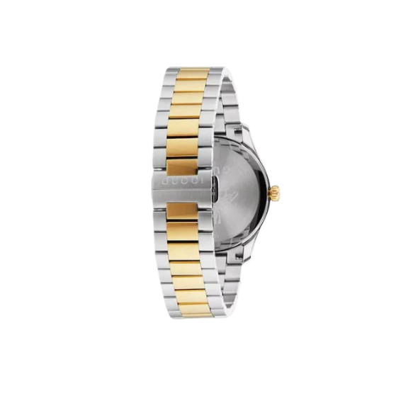 GUCCI G-Timeless 38mm Snake Motif Gold Silver Unisex Watch YA1264075