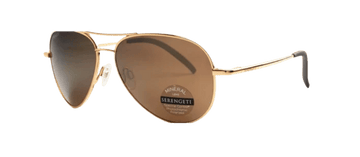 POLARIZED SERENGETI Carrara Small Drivers Gold Glass Lens Metal Sunglasses 8551
