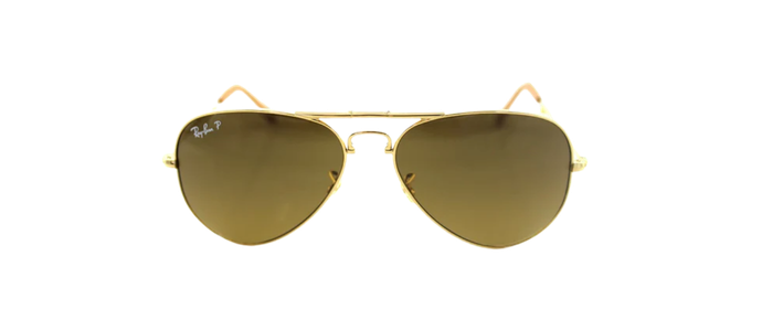 RAY-BAN Folding Aviator 22KT GOLD P3 Plus Sunglasses RB 3479KQ 001/M7