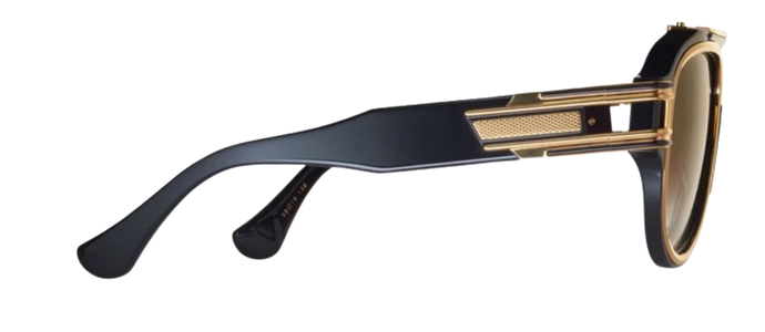 DITA GRANDMASTER SIX Titanium Aviator Black Gold Sunglasses DTS 900 01A
