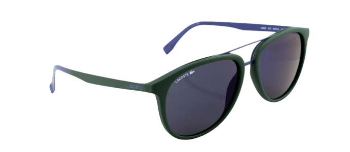 RARE New Genuine LACOSTE Matte Green Blue Round Full Rim Sunglasses L862S 315