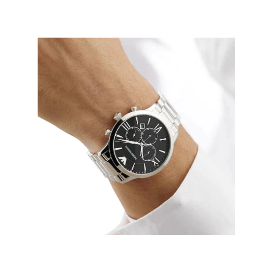 EMPORIO ARMANI Giovanni Chrono 44mm Black Dial Men's Watch AR11208