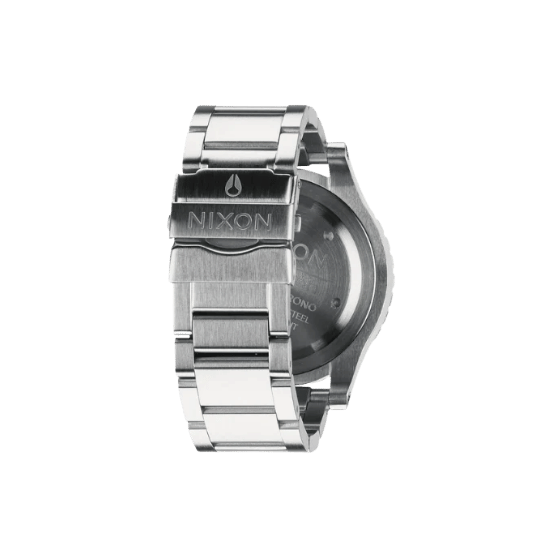 Nixon 48-20 Chrono Black Dial Brushed Steel Men's Watch A486-000