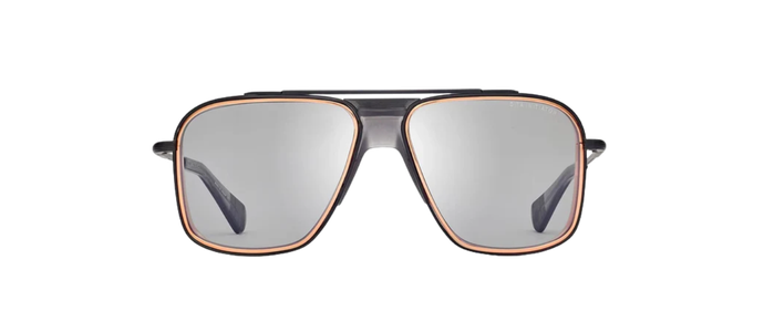 RARE New DITA INITIATOR Black Iron Gold Titanium Aviator Sunglasses DTS116-58-03