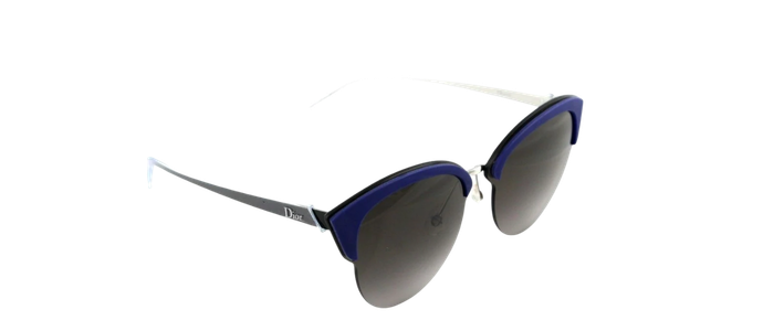 NEW Genuine CHRISTIAN DIOR RUN Palladium Blue Black Grey Round Sunglasses BMG HA