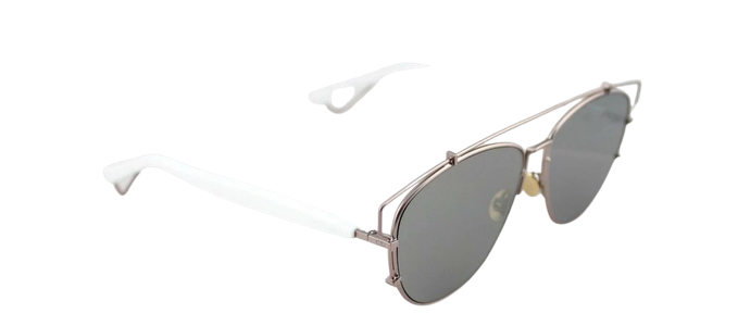 NEW Genuine Christian DIOR TECHNOLOGIC Pink White Mirror Pilot Sunglasses TVG 0T