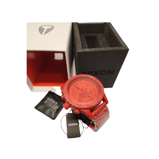 Nixon 51-30 Chrono All Red Metal Strap Mens 51mm Watch A083-191-00