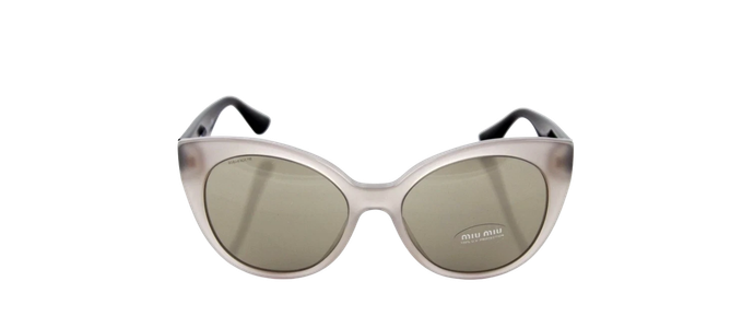 RARE NEW Genuine MIU MIU  Opal Argil Cateye Stardust Sunglasses MU 07RS UE2-5J2