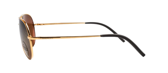 POLARIZED SERENGETI Carrara Small Drivers Gold Glass Lens Metal Sunglasses 8551