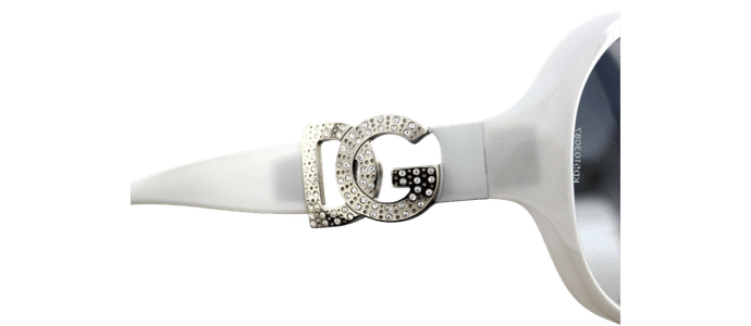 RARE Genuine D&G Dolce & Gabbana Pearl Grey Crystal Sunglasses DG 6030 B 694/8G