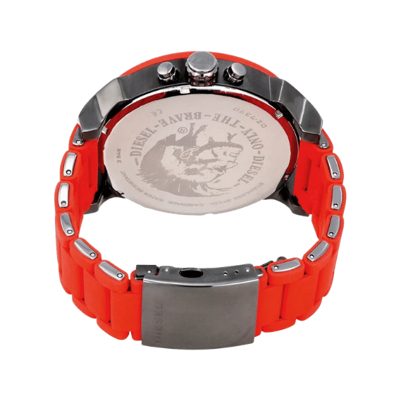 Diesel Red Gunmetal Men's Watch DZ7370