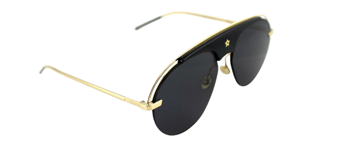 NEW Genuine Christian DIOR REVOLUTION Black Gold Pilot Sunglasses 2M2 2K
