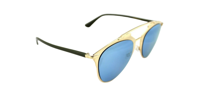 NEW Christian DIOR REFLECTED Rose Gold Khaki Blue Mirror Pilot Sunglasses XX8 3J