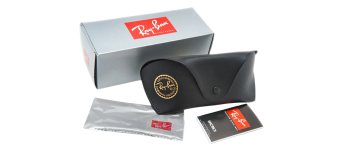 RAY-BAN RB4068 Tortoise Square Wrap B-15 Glass Lens Sunglasses 642