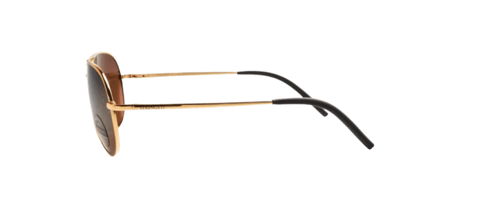 POLARIZED SERENGETI Carrara Small Drivers Gold Glass Lens Metal Sunglasses 8551