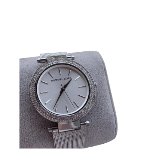 Michael Kors Darci Silver Mesh Crystals Steel Womens Watch MK3367