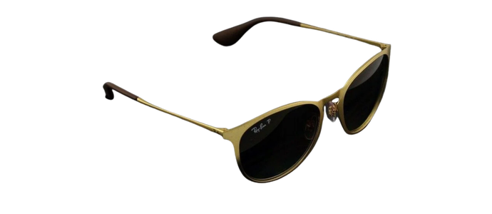 Ray-Ban Erika Metal Matte Gold Sunglasses RB3539 112/T5