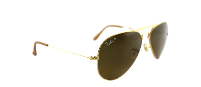RAY-BAN Folding Aviator 22KT GOLD P3 Plus Sunglasses RB 3479KQ 001/M7