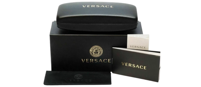 VERSACE VE4361 BIGGIE Medusa Black Grey Hexagonal Sunglasses 536087
