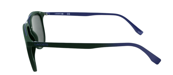 RARE New Genuine LACOSTE Matte Green Blue Round Full Rim Sunglasses L862S 315