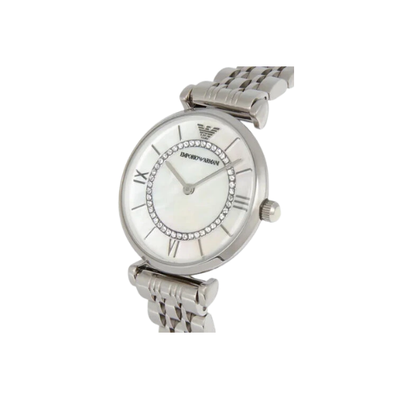 EMPORIO ARMANI Mother of Pearl Gianni T-Bar 32mm Womens Watch AR1908