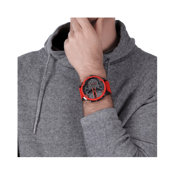 Diesel Red Gunmetal Men's Watch DZ7370