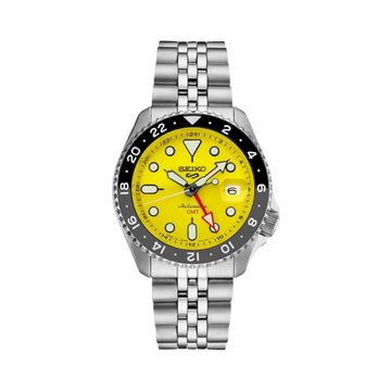 Seiko 5 Sports Yellow Dial Diver's GMT Automatic Men Watch SSK017