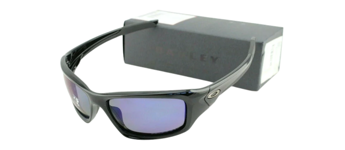 OAKLEY VALVE Polished Black Deep Blue Sunglasses OO 9236 12