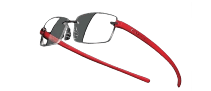 TAG HEUER Reflex 3 Black Red EyeGlasses Frame TH 3942 002 6015