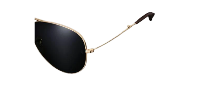 POLARIZED RAY-BAN Folding Aviator 22KT GOLD P3 Plus Sunglasses RB 3479KQ 001/N5