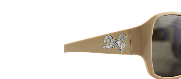 RARE NEW Authentic D&G Dolce & Gabbana Beige Crystal Sunglasses DG 8035-B 791/73