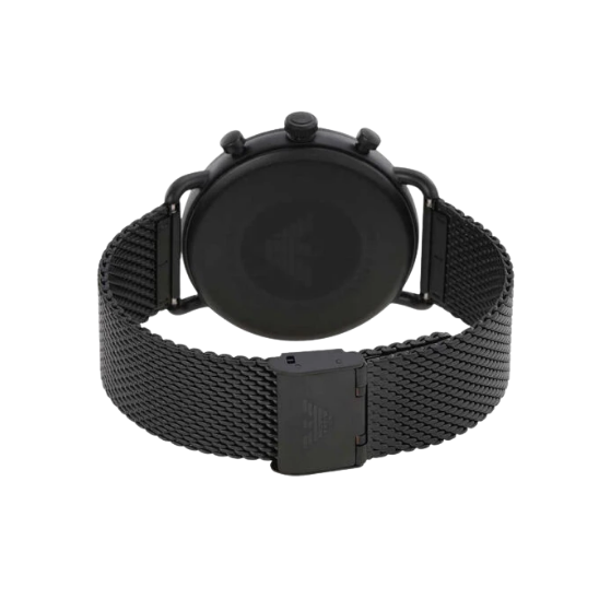 EMPORIO ARMANI Aviator Chrono 43mm Black Steel Men's Watch AR11201