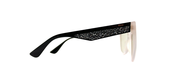 RARE NEW Genuine MIU MIU  Opal Argil Cateye Stardust Sunglasses MU 07RS UE2-5J2