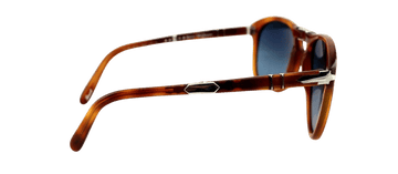POLARIZED Steve McQueen PERSOL Folding Havana Blue Sunglasses PO 714 SM 96/S3 54