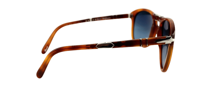POLARIZED Steve McQueen PERSOL Folding Havana Blue Sunglasses PO 714 SM 96/S3 54
