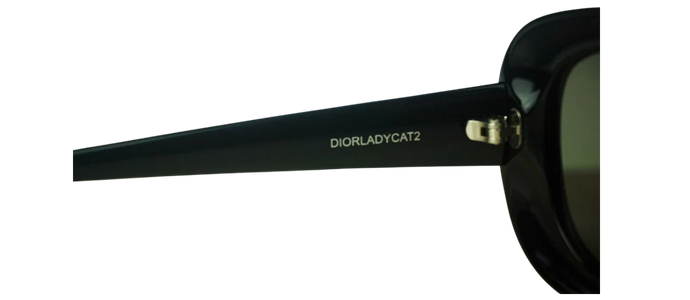 RARE NEW Authentic Christian Dior DIOR Ladycat 2 Black Grey Sunglasses D28NR