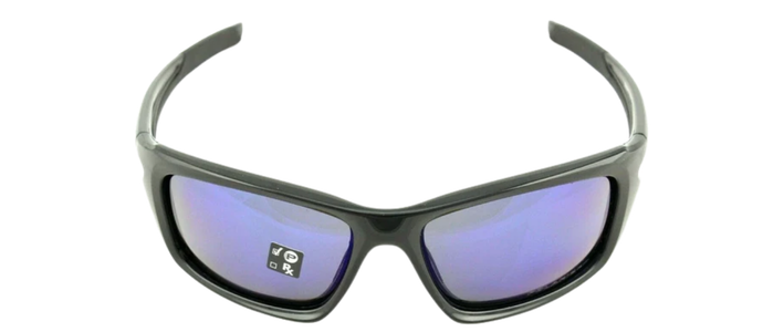 OAKLEY VALVE Polished Black Deep Blue Sunglasses OO 9236 12