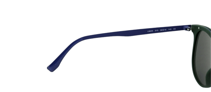 RARE New Genuine LACOSTE Matte Green Blue Round Full Rim Sunglasses L862S 315