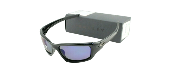 POLARIZED Genuine OAKLEY VALVE Polished Black Deep Blue Sunglasses OO 9236 12