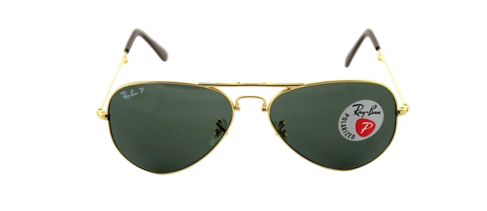 POLARIZED RAY-BAN Folding Aviator 22KT GOLD P3 Plus Sunglasses RB 3479KQ 001/N5