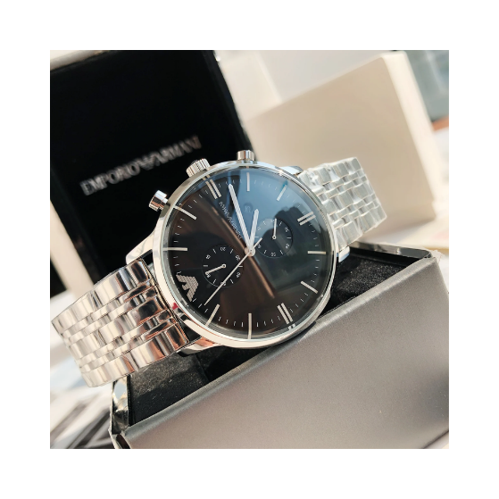EMPORIO ARMANI Chronograph 43mm Stainless Steel Men's Watch AR0389